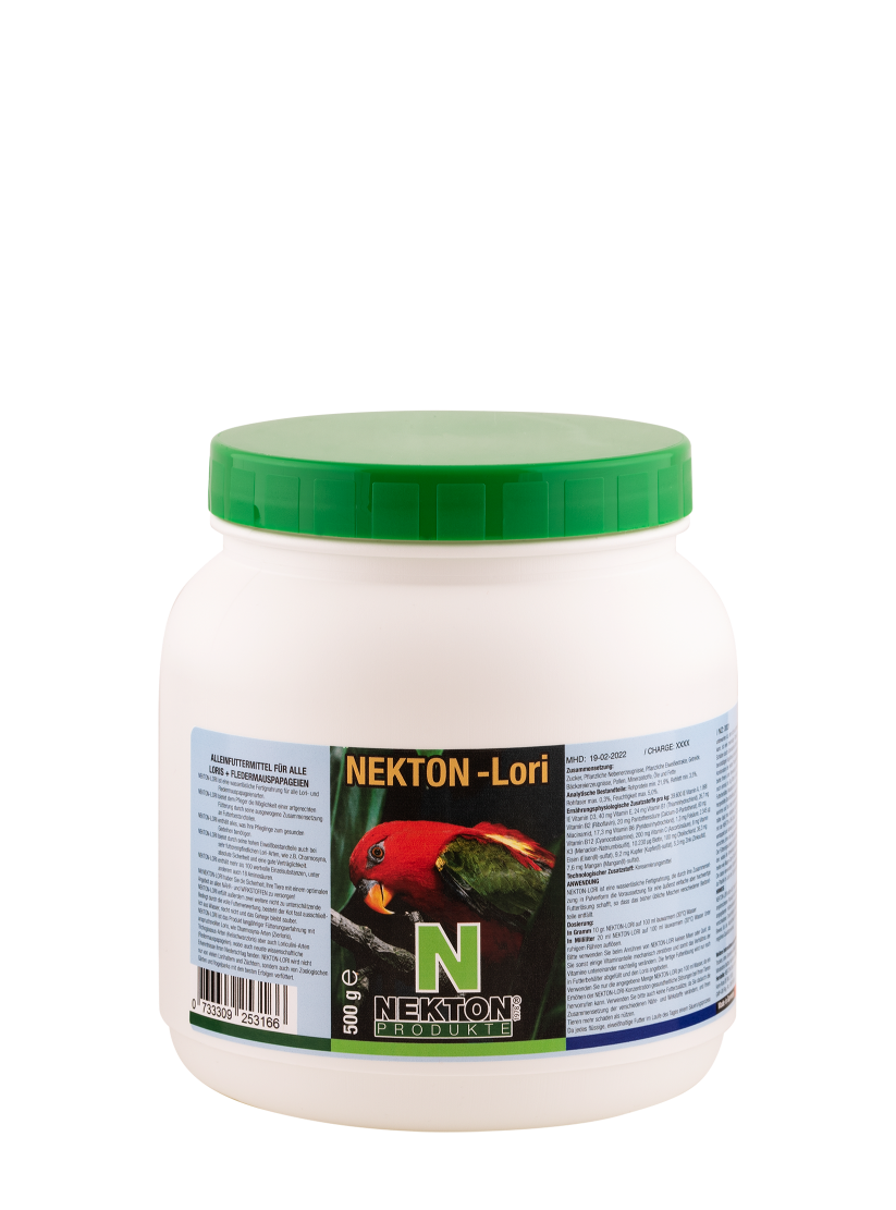 NEKTON-Lori концентрированный полнорационный корм для попугаев, основу рациона которых составляет нектар